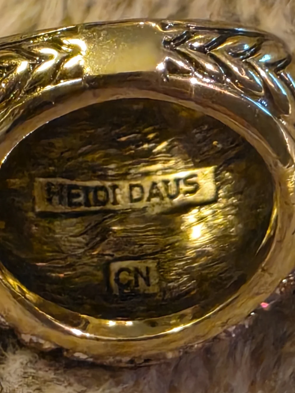 Heidi Daus Swarovski crystal signature vintage cocktail ring